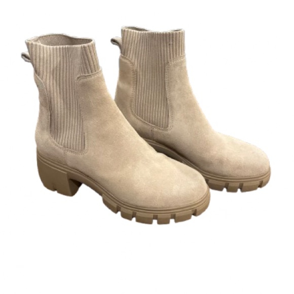 Steve Madden Kiley Tan Heeled Ankle Boots Size 7